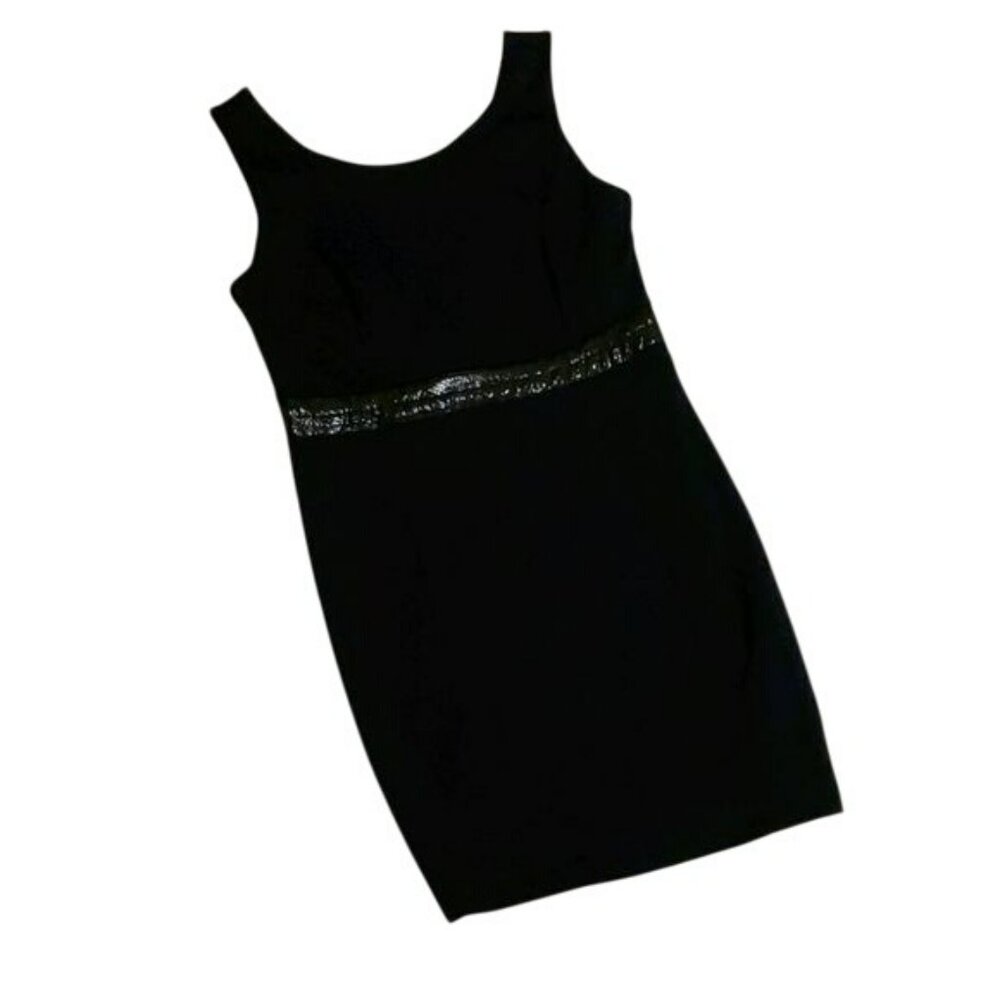 A/X Armani Exchange Tank Dress Sequin Waist Navy Blue Women's Large L